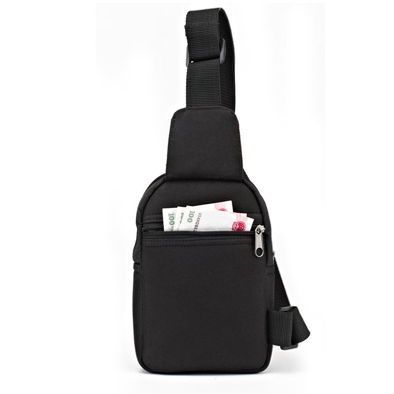 FASITE Sling Bag Chest Backpack, Crossbody Shoulder Tool Pouch for Men Women, Black - Image 3